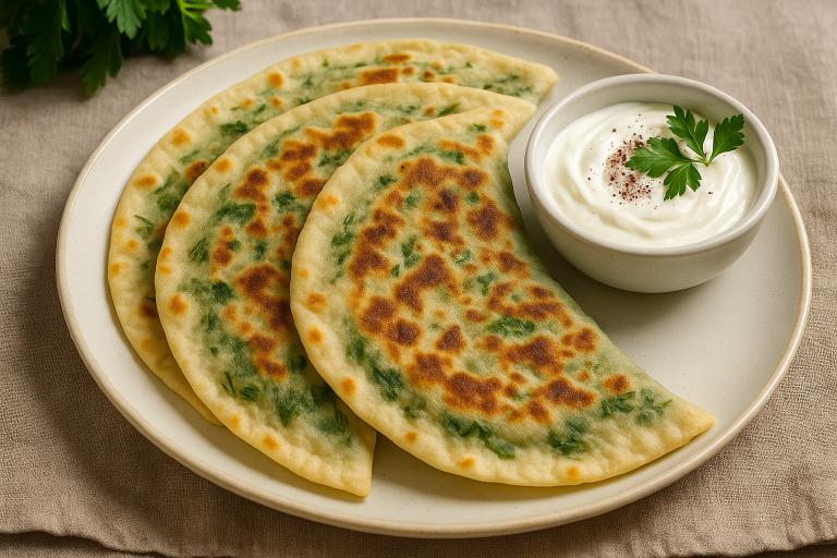 Кутабы с зеленью