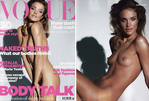 Полностью голая Водянова украсила обложку Vogue  