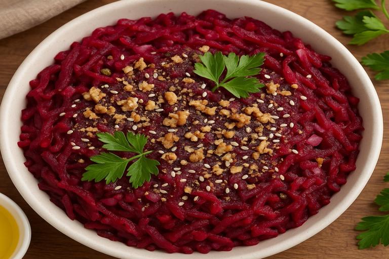 Салат из свеклы с орехами