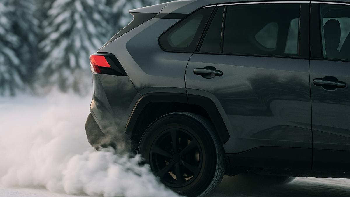 Авто на зимней дороге