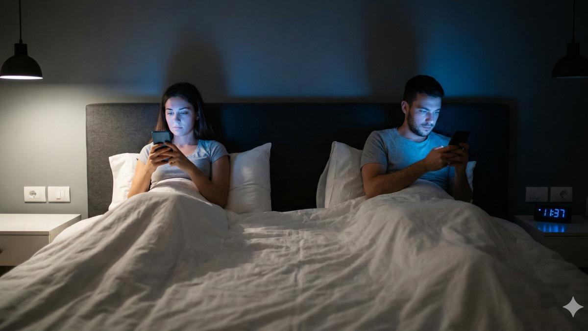 Муж и жена в постели