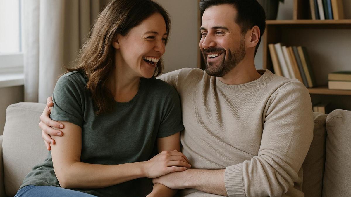 Счастливая пара дома