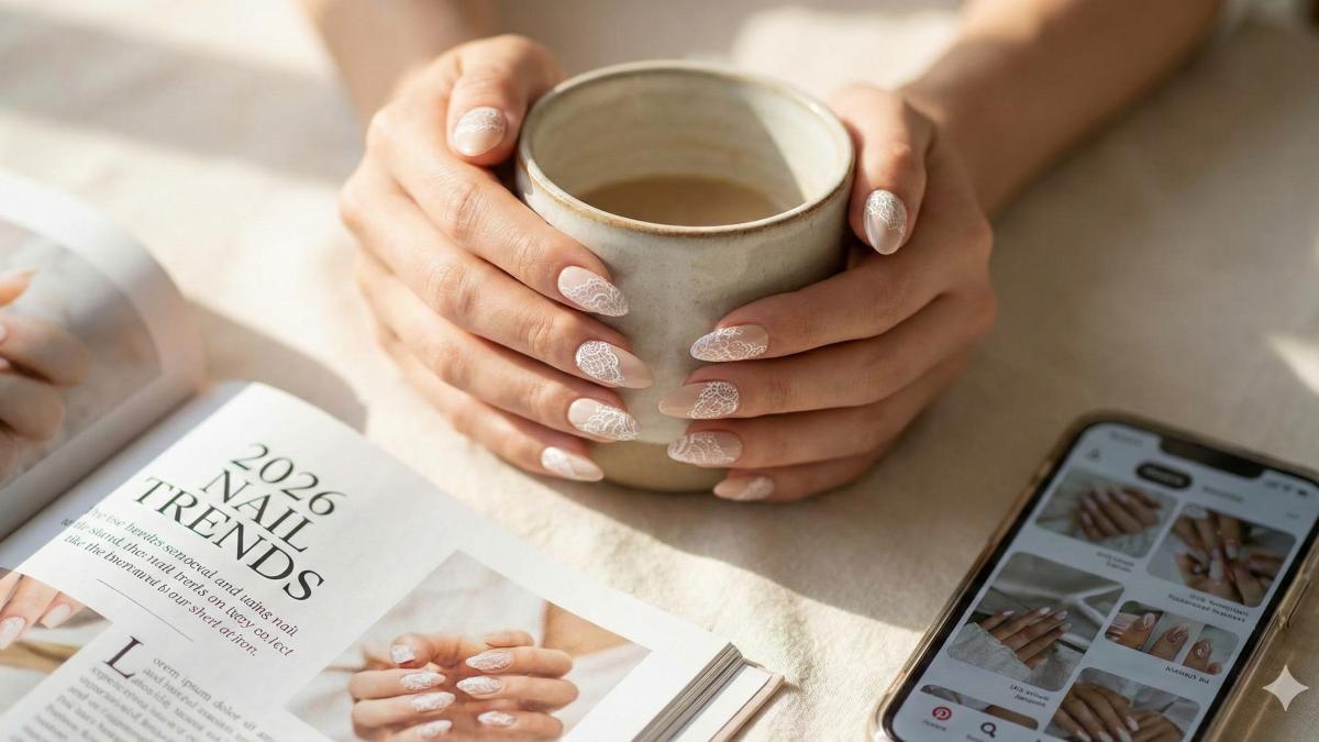 Кружевной маникюр