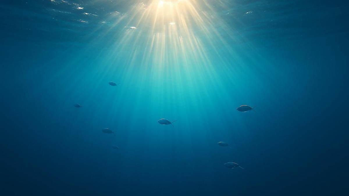 Солнечные лучи в океане