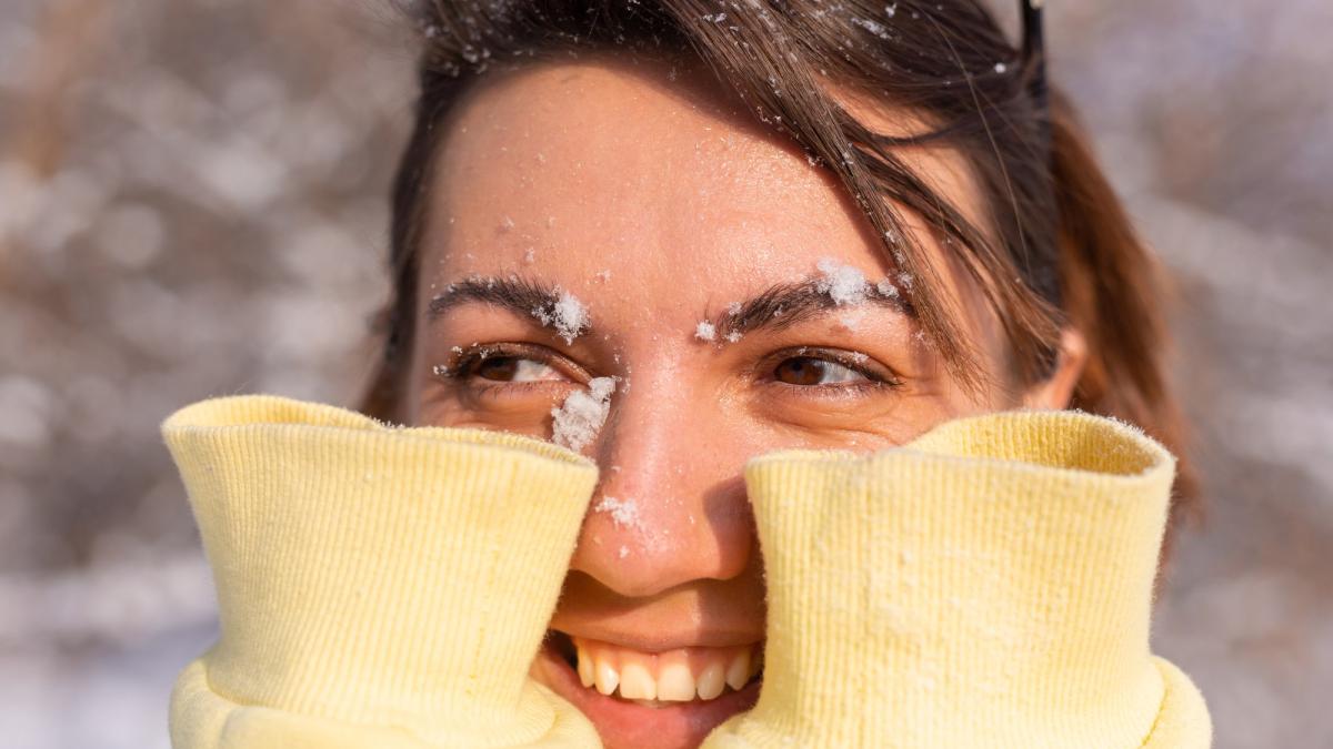 Девушка на морозе