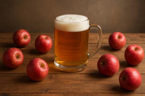Пиво и яблоки