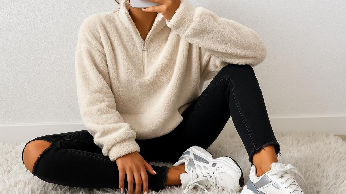 Уютный зимний образ с тёплым флисом