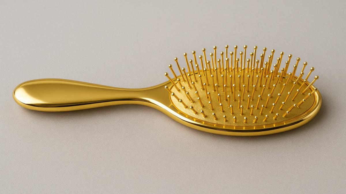 Золотистая щётка-гребешок