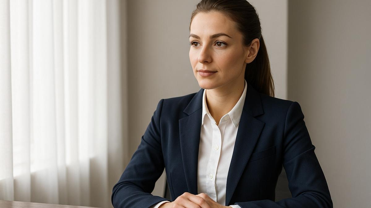 Деловая причёска для встречи