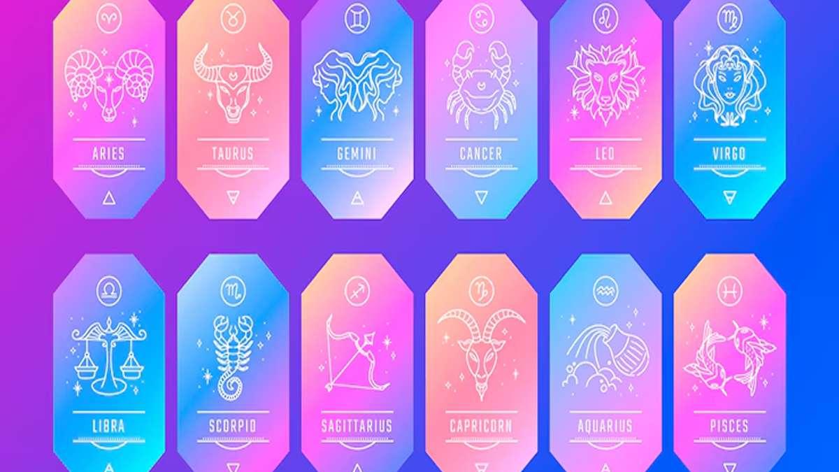 Коллекция градиентных знаков зодиака