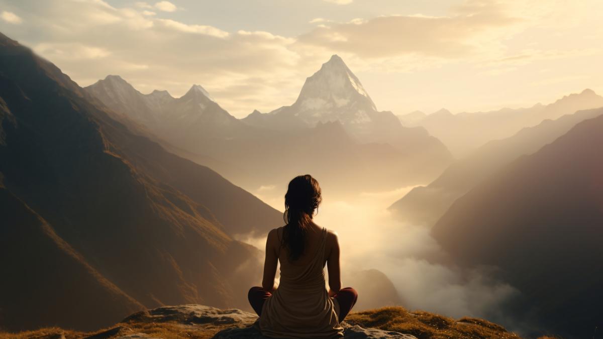 женщина, занимающаяся йогой