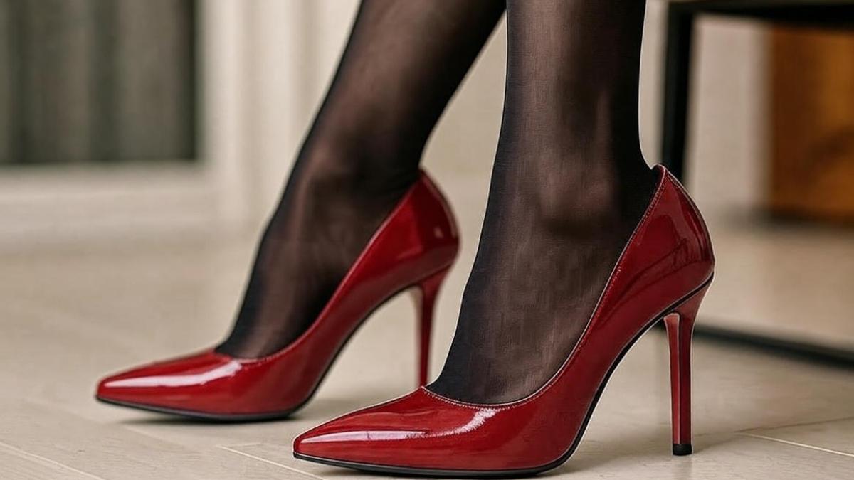 Женские ноге в туфле крупным планом