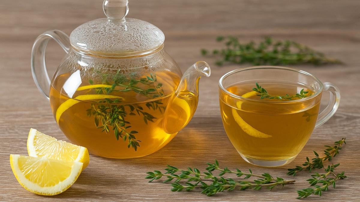 Настой с чабрецом и лимонной цедрой