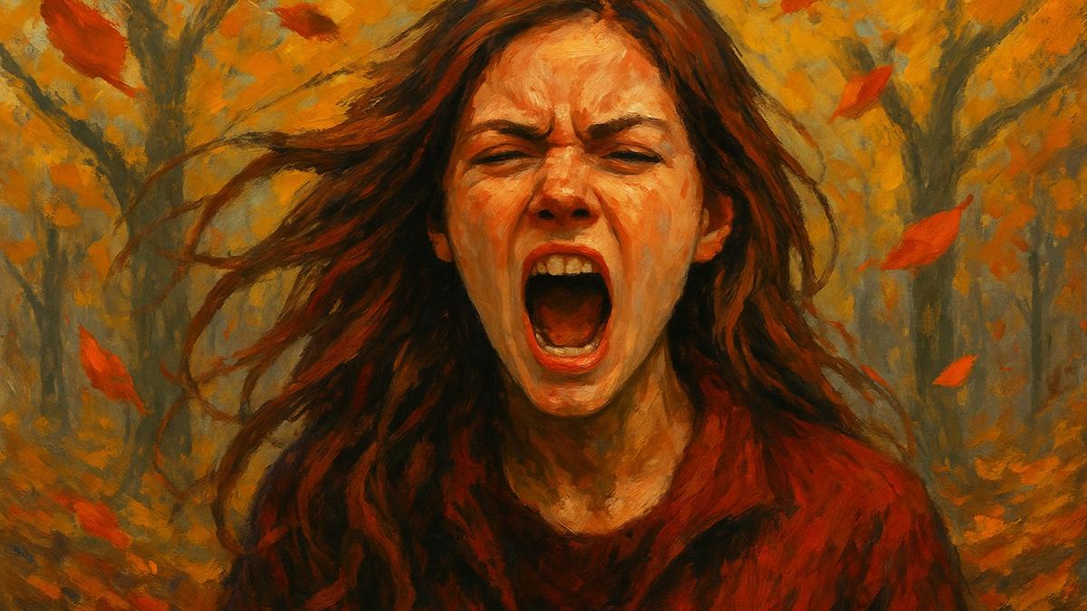 Осенний крик девушки