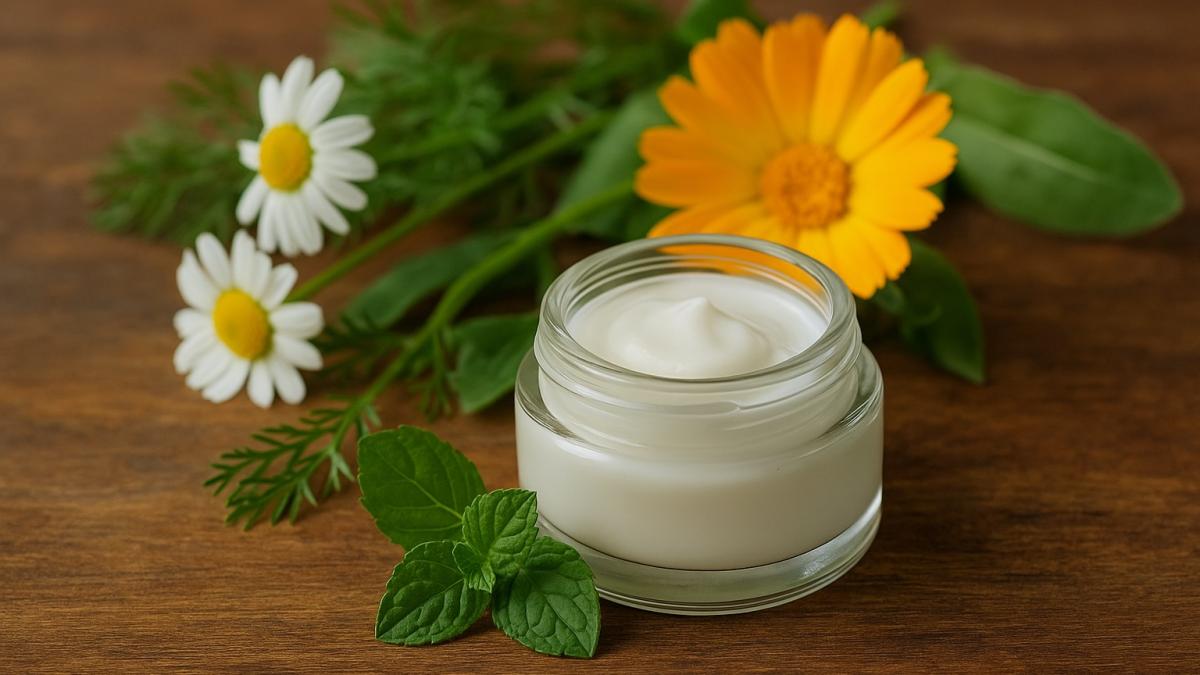 Травяная косметика: крем и свежие травы
