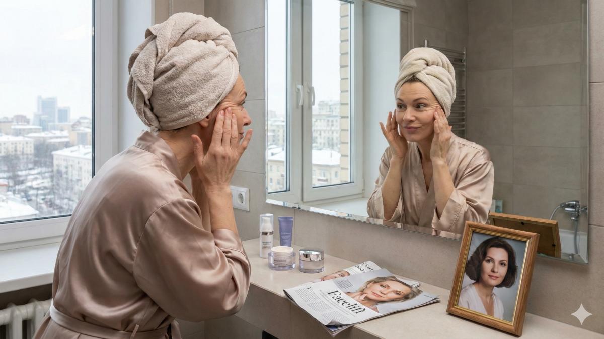 Женщина перед зеркалом