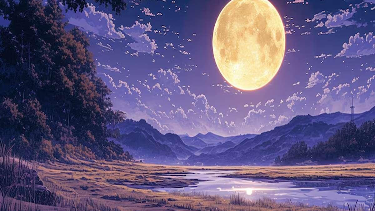 Ландшафт луны аниме