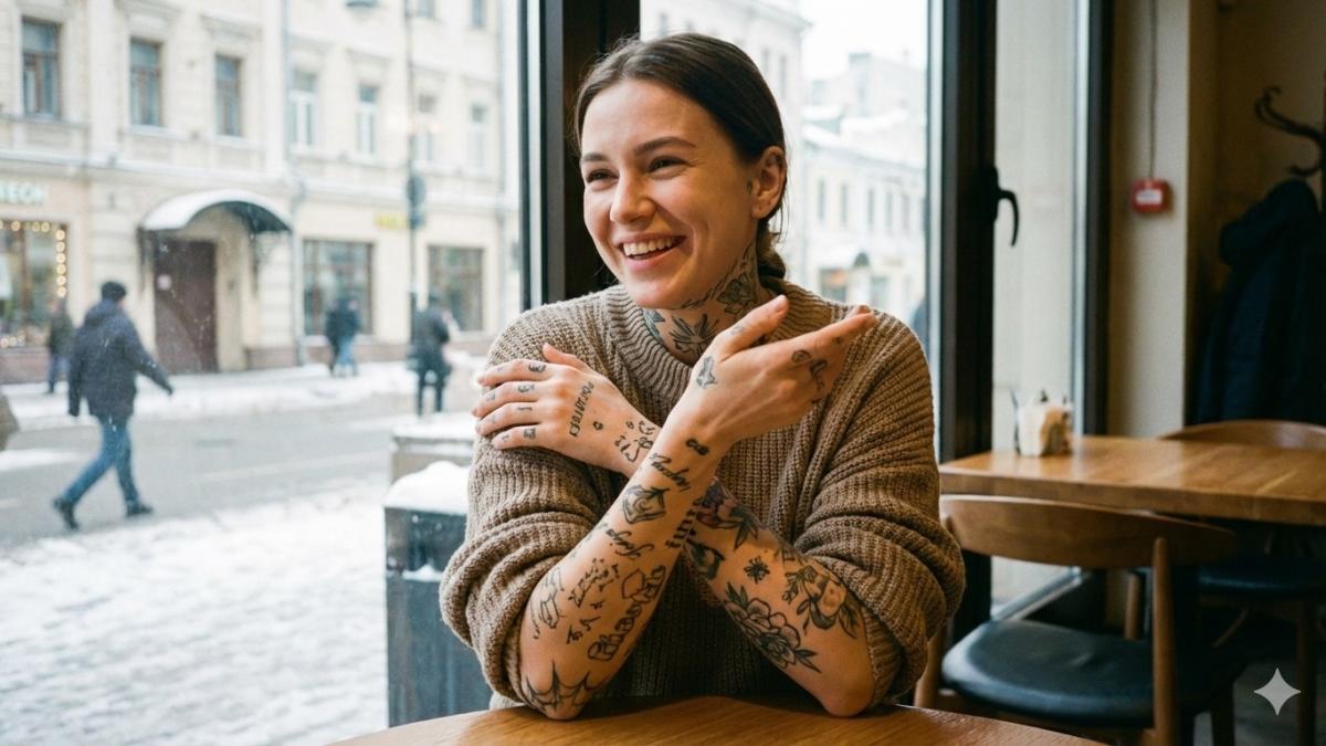 Девушка с татуировками