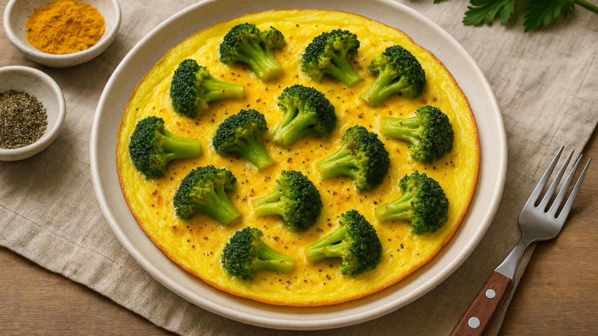 Омлет с брокколи и куркумой