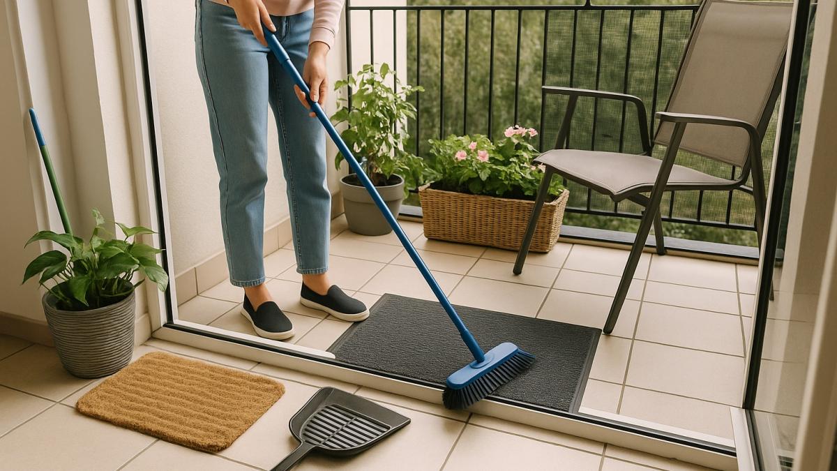 Уборка балкона