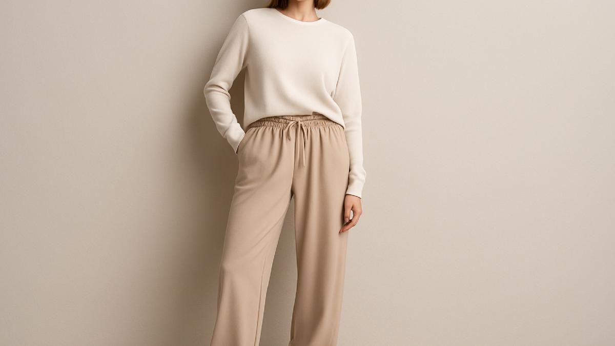 Женщина в брючном образе