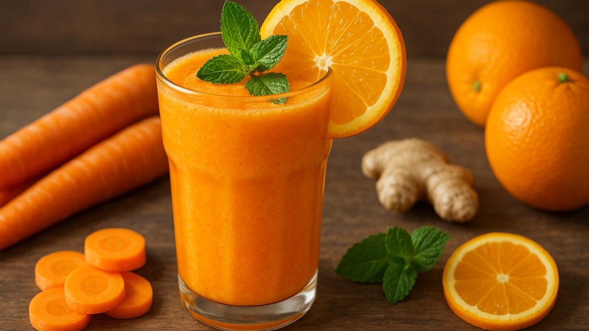 Морковно-апельсиновый смузи с имбирём