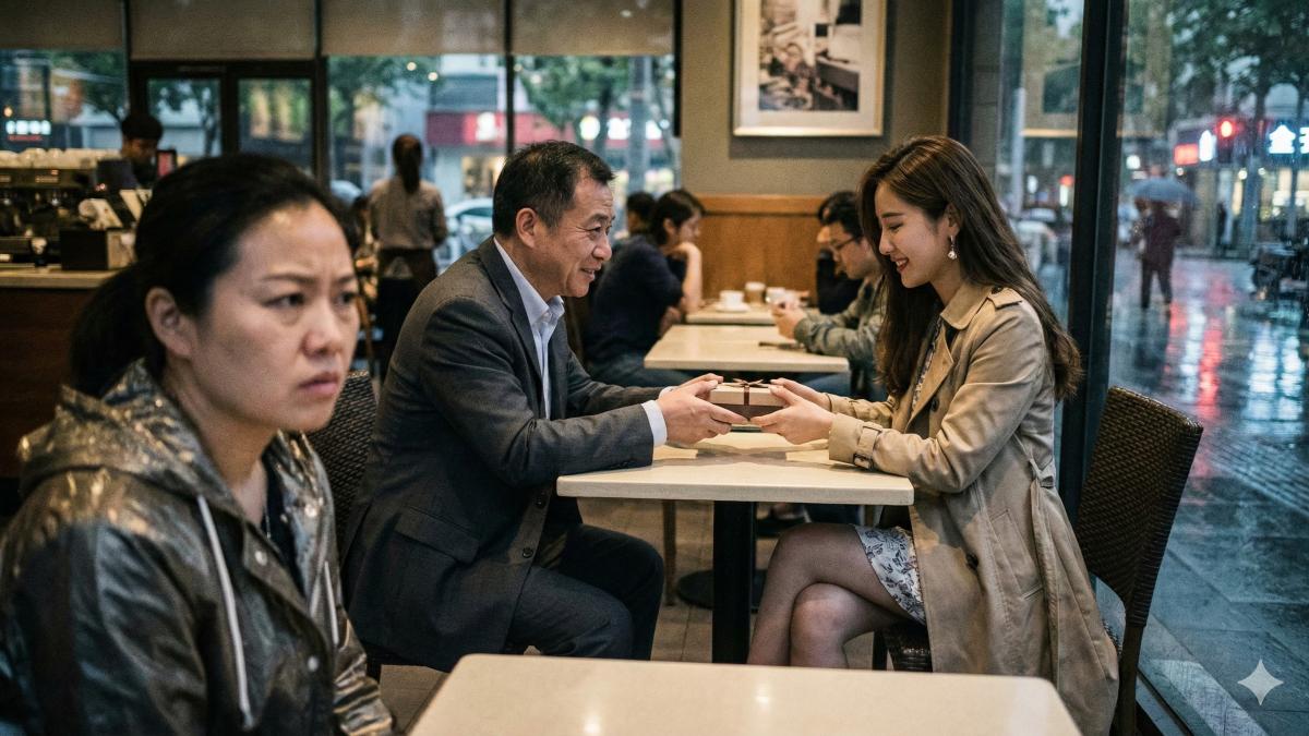 Кафе. Любовный треугольник