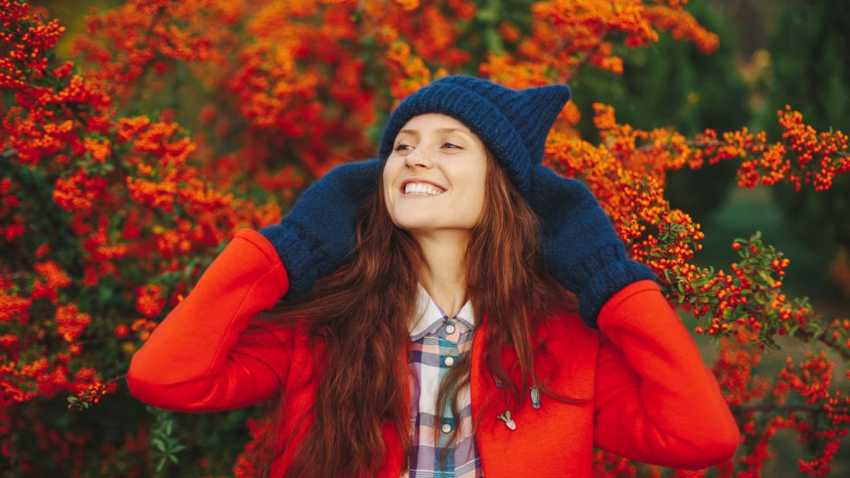 Модная девушка осенью