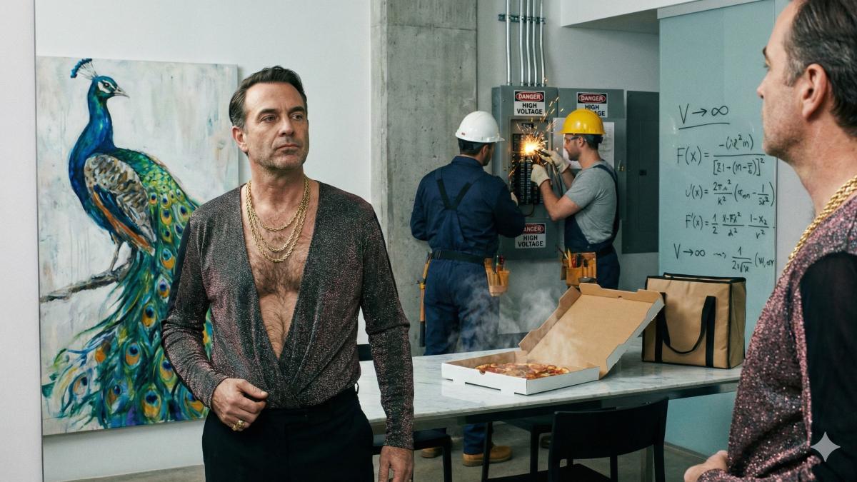 Мужчина перед зеркалом