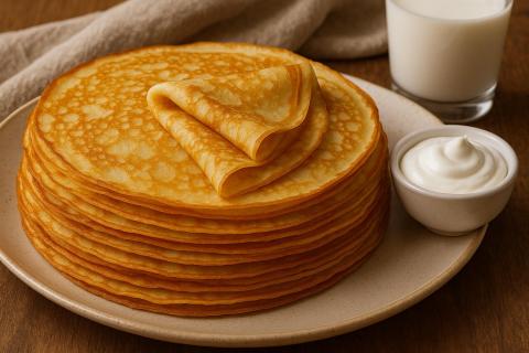 Блины-кружева: секретный заварной метод на кипятке, который гарантирует сотни дырочек даже у новичков