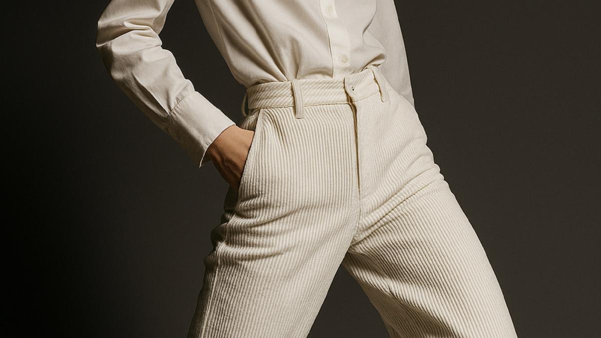 Девушка в брюках и рубашке