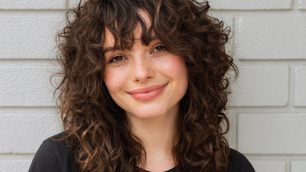 Девушка с кудрявыми волосами