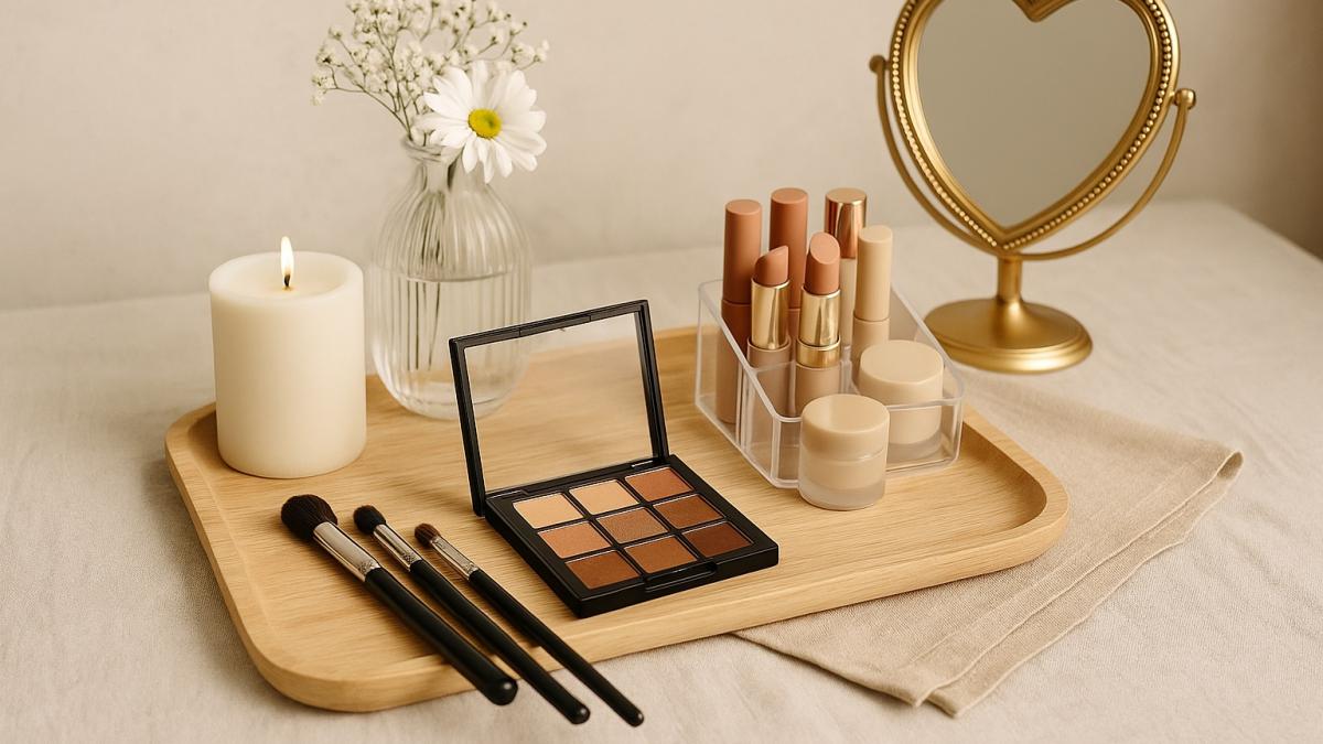 Летний бьюти-стол визажиста