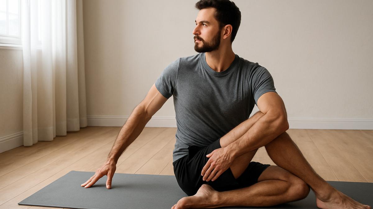Йога для мужчин — скрутка