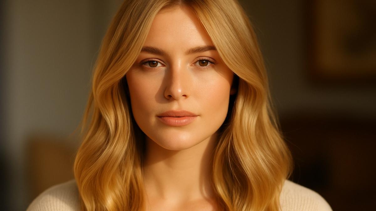 Девушка с волосами цвета блонд
