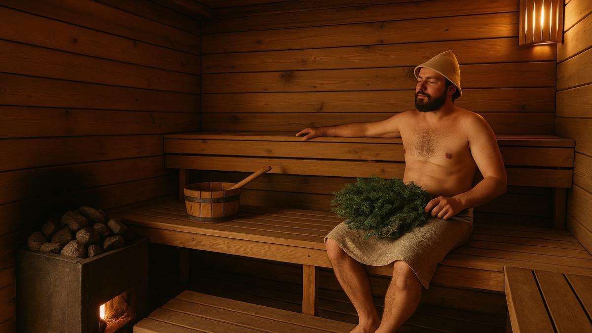 Отдых в деревенской бане