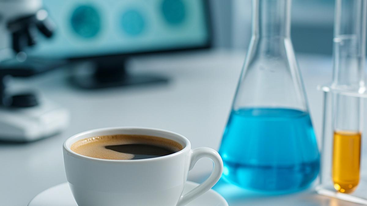 Кофеин и бактерии в лаборатории