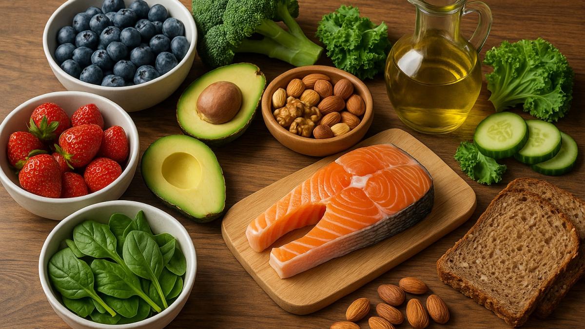 Полезные продукты на столе