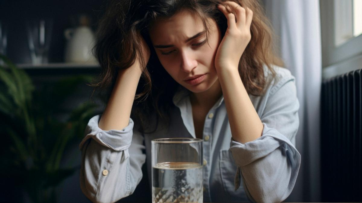 Уставшая девушка