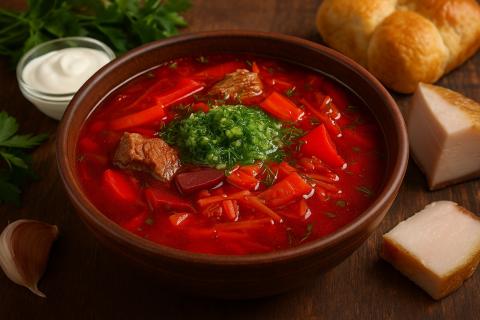 одесский борщ с говядиной