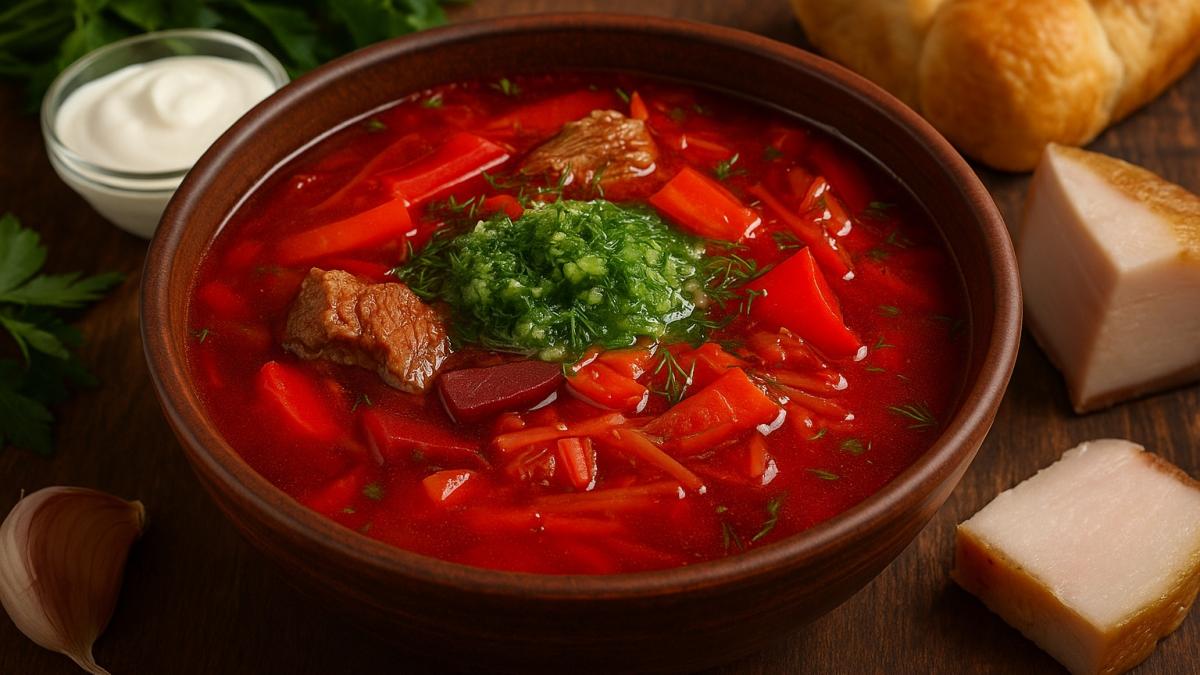 одесский борщ с говядиной