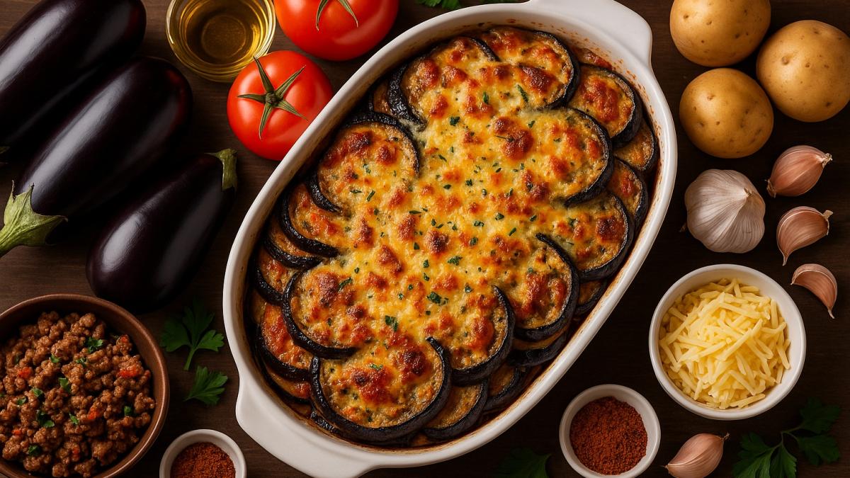 Мусака — запеканка из баклажанов и мяса