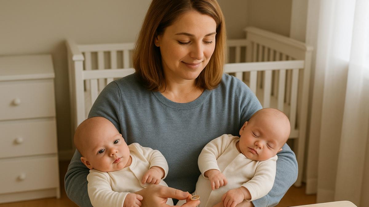 Мама с двойней