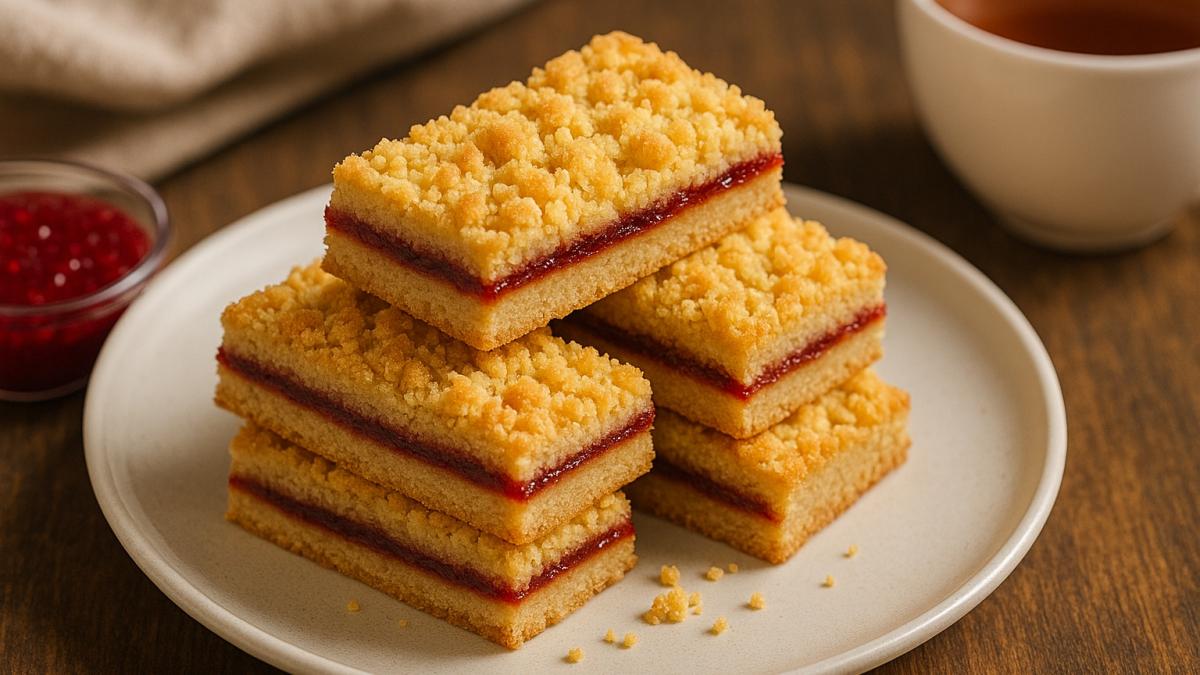 Песочные полоски с джемом