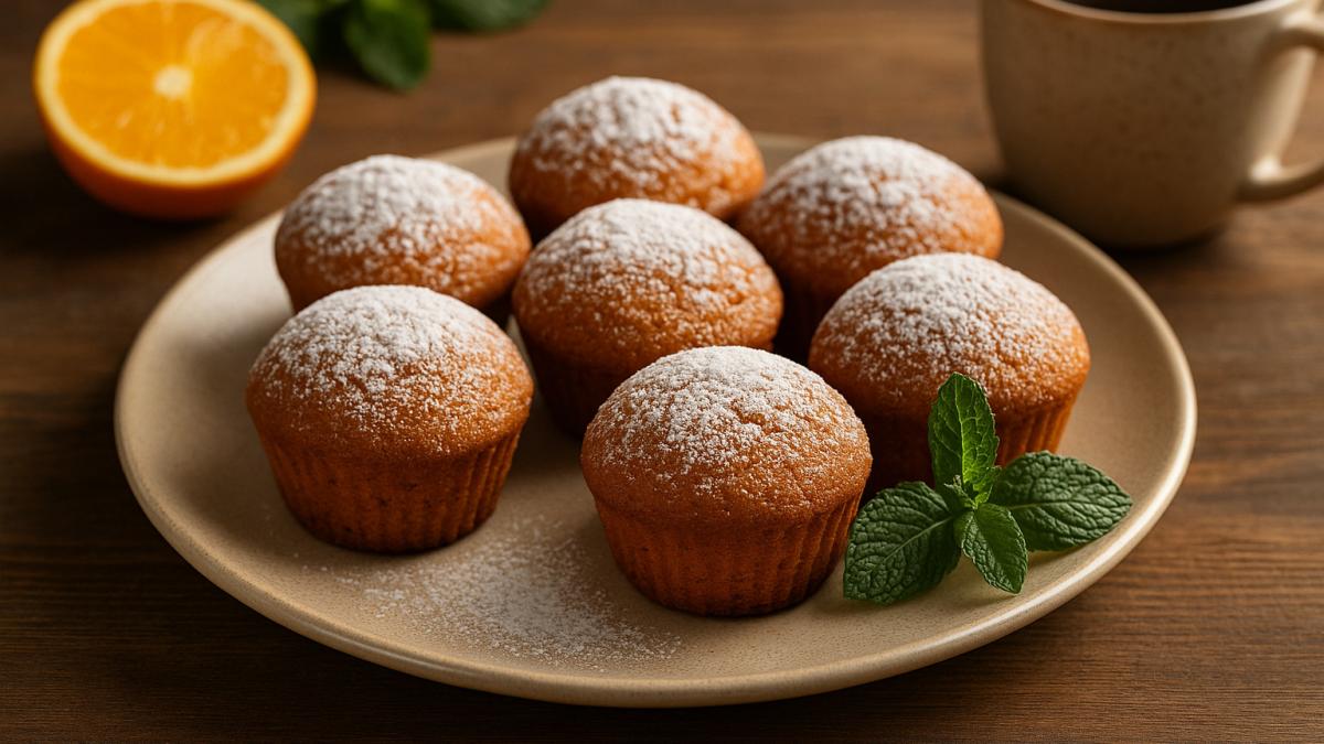 Морковные кексы с пудрой