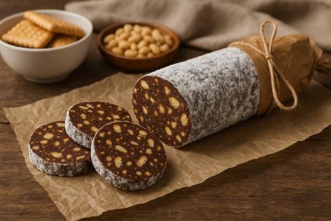 Вкус из детства: 15-минутный рецепт шоколадной колбасы, который не требует выпечки