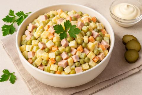 Оливье 2.0: Рецепт, советы по выбору продуктов и безопасному хранению любимого салата